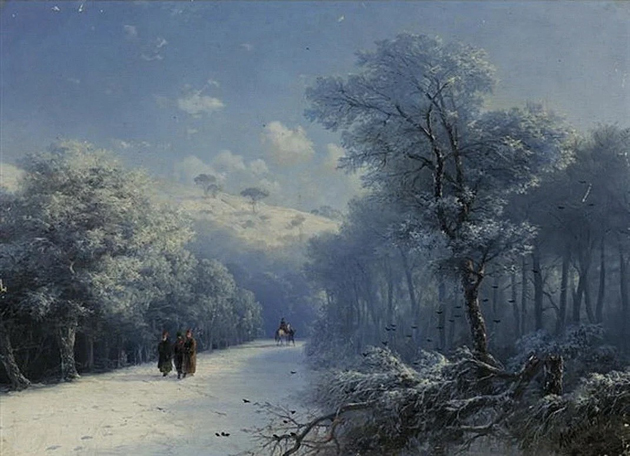 Image - Ivan Aivazovsky: Winter Landscape.